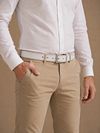 Suitable Belt Structure Leather White Model / Voorkant