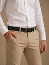 Suitable Belt Structure Leather Navy Model / Voorkant
