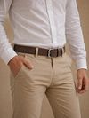 Suitable Belt Structure Leather Brown Model / Voorkant