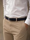 Suitable Belt Suede Dark Blue  Model / Voorkant