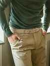Suitable Belt Suede Leather White Model / Voorkant