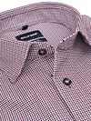 OLYMP Luxor Overhemd 24/Seven Houndstooth Bordeaux