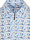 R2 Amsterdam Half Zip Polo Blå Print Product / Detail