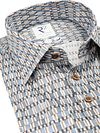 R2 Poplin Chemise Poplin Retro Imprimé bleu