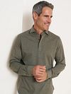 R2 Polo Camicia Single Jersey Melange Green Model / Voorkant