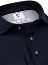R2 Hem Knitted Herringbone Marineblauw