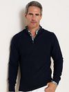 R2 Pullover Half Zip Structured Navy Model / Voorkant