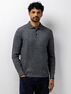 Sweter State of Art z zamkiem błyskawicznym do połowy w kolorze granatowym Model / Voorkant