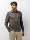 Sweter State of Art z zamkiem błyskawicznym do połowy w kolorze brązowym Model / Voorkant