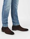 Suitable Chelsea Boot Suede Donkerbruin Model / Zijkant