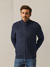 State of Art Cardigan Structure Mélange Marine Model / Voorkant