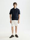 Scotch og Soda Fave Short Cotton Linen Off White Model / Voorkant