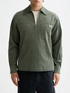 Scotch and Soda Corduroy Shirt Green Model / Voorkant