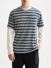 Scotch & Soda Striped T-Shirt Light Blue