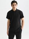 Scotch & Soda Strikket Polo Strukturert Svart Model / Voorkant