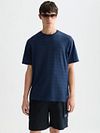 Scotch & Soda Strukturert T-skjorte Navy Model / Voorkant