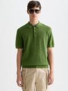 Scotch & Soda Strikket Polo Structure Grønn Model / Achterkant