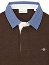 Gant Rugger Shield Chambray Polo Bruin