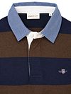 Gant Rugger Shield Chambray Polo Streep Navy Bruin