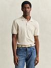 Gant 2Tone Piqué Polo Shirt Ecru Model / Voorkant