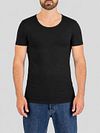 Garage Stretch Basique Noir Col rond profond