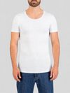 Garage Stretch Basic White Deep O-Neck Model / Voorkant