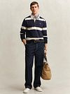 Gant Heavy Rugger Stripe Shield Polo Shirt Stripes Navy White Model / Voorkant