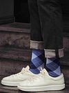 Burlington Manchester Sock Ruit Blauw 6550 Model / Detail