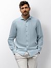 State Of Art Hemd Leinen Hellblau Model / Voorkant