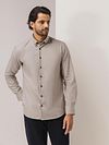 State Of Art Heavy Twill Shirt Beige Model / Voorkant