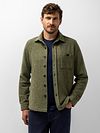 State of Art Overshirt Twill Moss Green Model / Voorkant