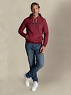 NZA Hoodie Diamond Logo Interlock Melange Cherry Red Model / Voorkant