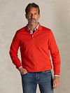 NZA Longsleeve Knitted Polo Shirt Red Model / Voorkant