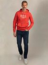 NZA Hoodie French Rib Garment Washed Red Model / Voorkant