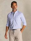 NZA Shirt Picton Linen Blend Stripe Blue Model / Voorkant