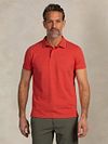 NZA Henley-Piqué-Polo Rot Model / Voorkant