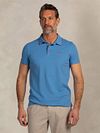 NZA Polo Shirt Henley Piqué Sailing Blue Model / Voorkant