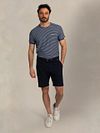 NZA T-shirt Jersey Stripe Navy Sky Model / Voorkant