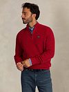 NZA Half Zip Slub Knit Melange Rød Model / Voorkant