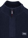 NZA Half Zip Slub Navy Knit Oxford