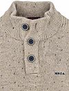 NZA Pullover Mocker Eltham Knit Melange Tan Sand