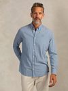 Koszula NZA Barn Twill z kołnierzykiem button-down w kolorze niebieskim Model / Voorkant