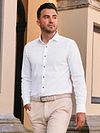 Suitable Herringbone Shirt White Model / Sfeerbeeld