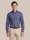 Suitable Herringbone Hemd Navy Model / Voorkant