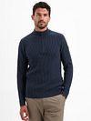 No Excess Half Zip Pullover Rib Navy Model / Voorkant
