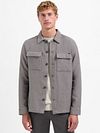 No Excess Overshirt Bouclé Grey Model / Voorkant