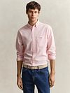 Gant Poplin Banker Chemise Rayures Rose Model / Voorkant
