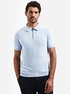 No Excess Half Zip Poloshirt Lichtblauw Model / Voorkant
