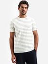No-Excess T-Shirt Pin Stripe Hvid Model / Voorkant