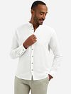 No Excess Shirt Linen Blend White Model / Voorkant